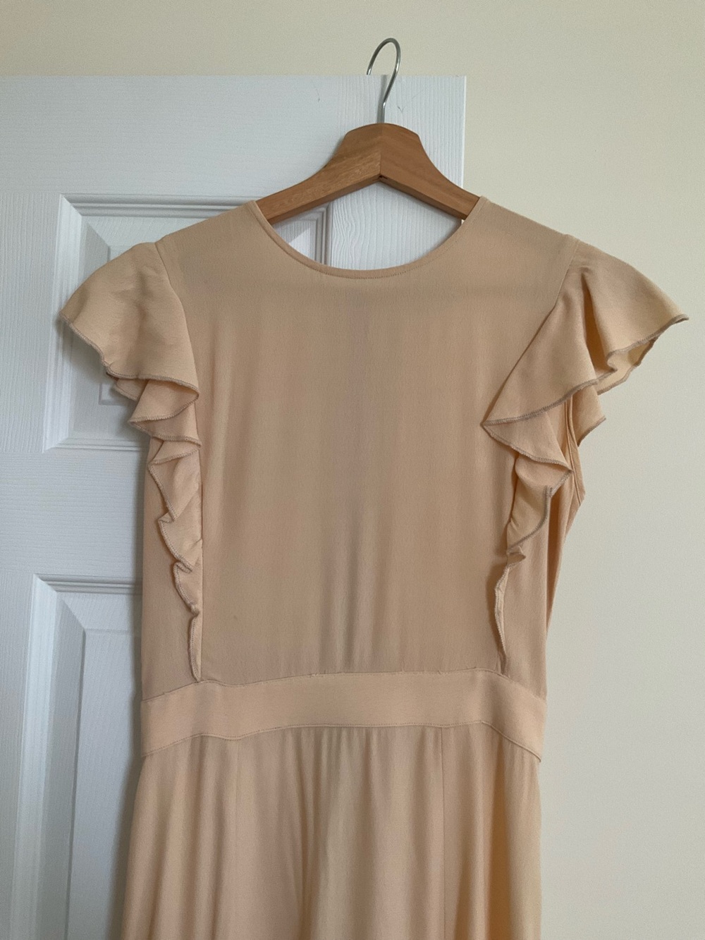 Christy Dawn Quinn Dress Size XS Butterscotch Peach Pink Ruffle - Picture 4 of 16